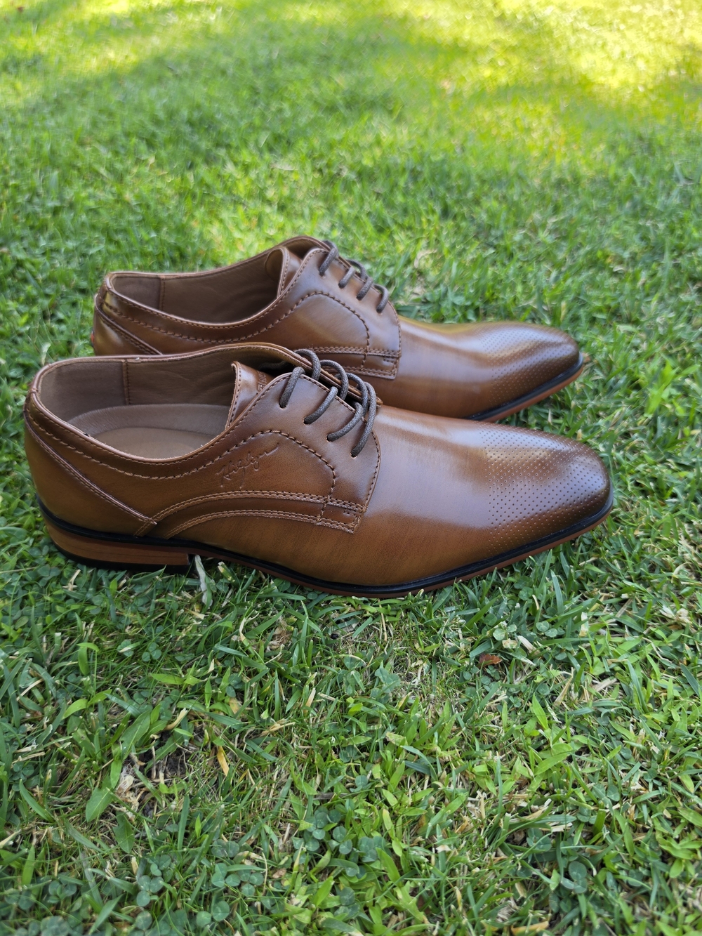 Tommy Hilfiger Brown Leather Derby Shoes